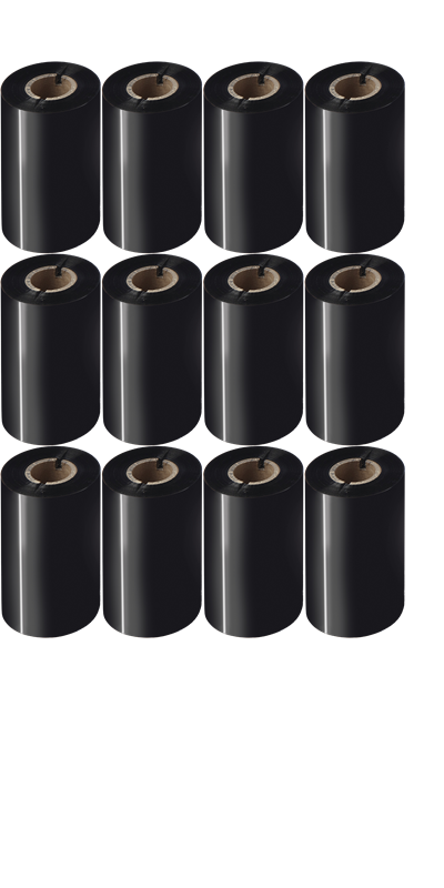 Brother BWS-1D300-110 Thermotransfer-Farbband 12er-Pack Schwarz