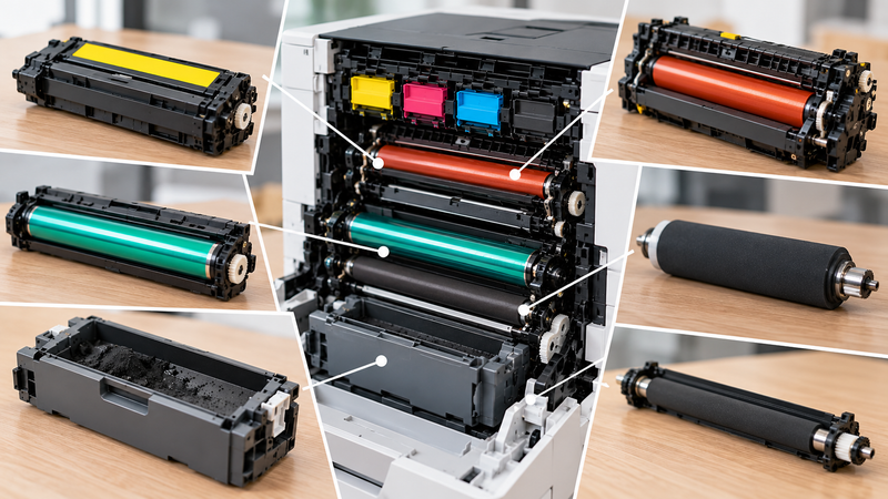 Laserdrucker-Verschleißteile: Welches Teil macht was?