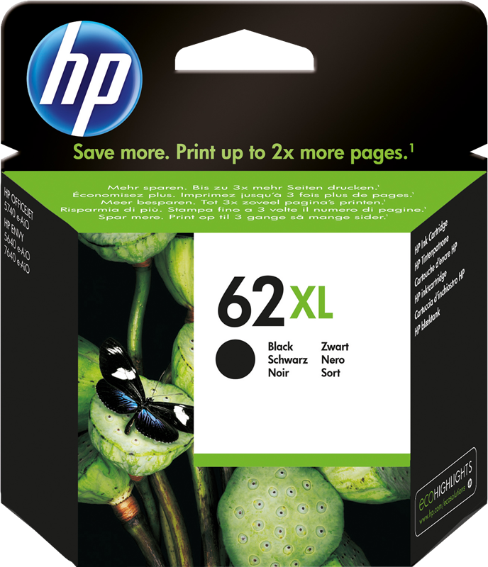 Druckerpatronen HP 62 XL (Silo XL)