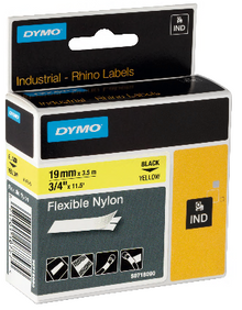 DYMO Schriftband Schwarz auf Gelb
