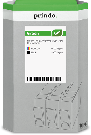 Prindo Green XL Multipack kompatibel mit Canon PG-540XL/CL541XL mehrere Farben