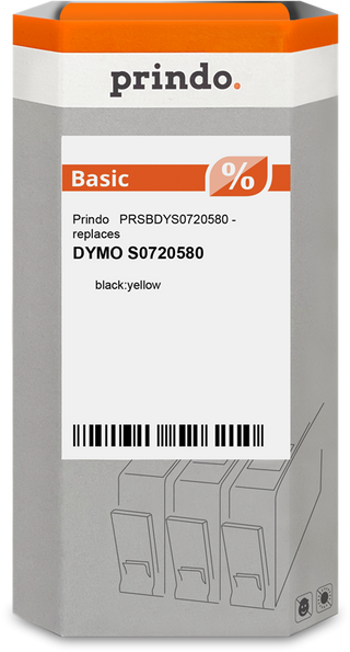 prindo-basic-schriftband-schwarz-auf-gelb
